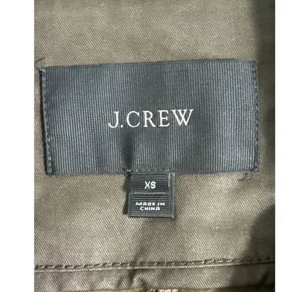 J.‎ Crew Downtown Field Waxed Utility Jacket Olive Green Brown 19034 Size XS - Picture 5 of 11